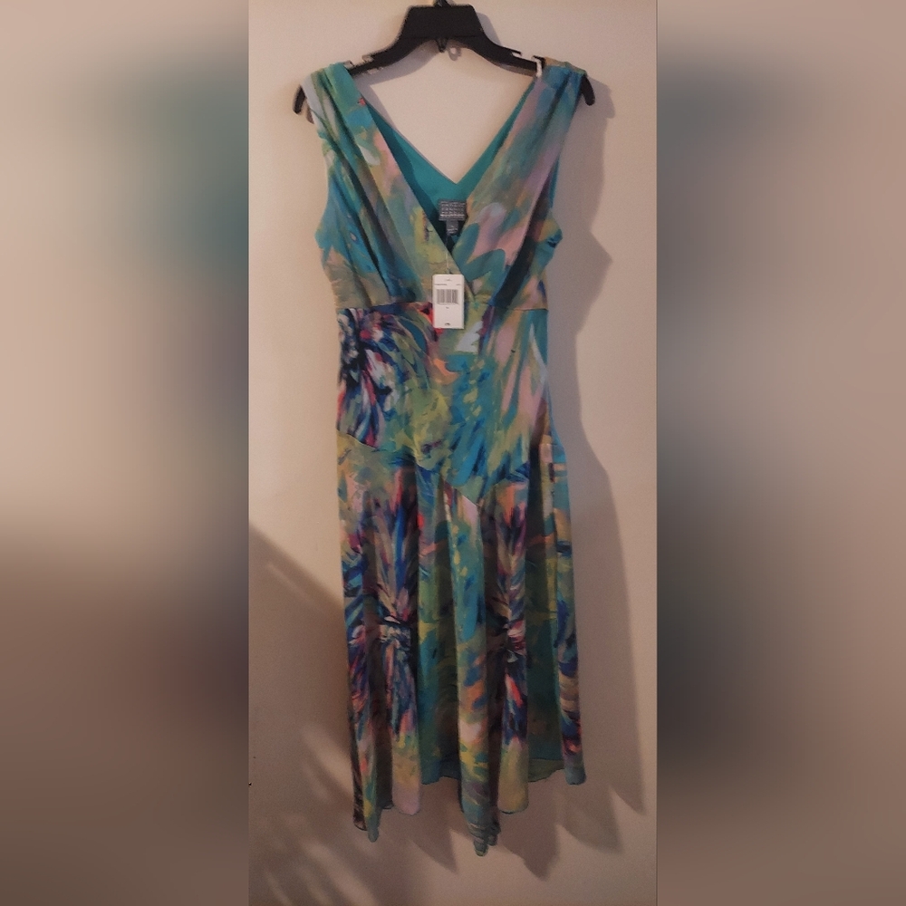 Rabbit Rabbit Rabbit NWT Multicolor Asymmetrical Floral Dress - Picture 2 of 7